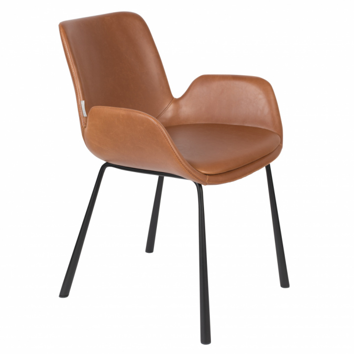Sedia \'Brit\' - Pelle/Marrone nel gruppo Mobili / Mobili per sedersi / Sedie presso Reforma (1200213)