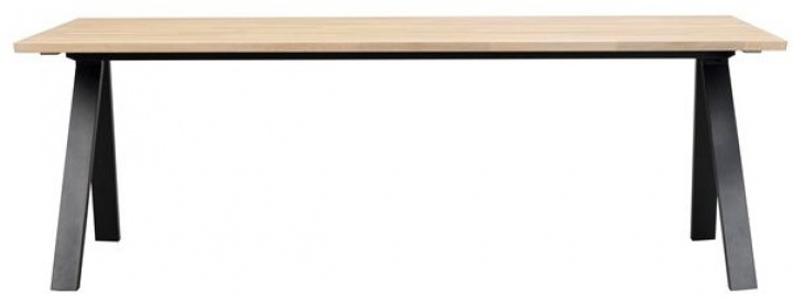 Tavolo da pranzo \'Carradale\' 220x100cm - Bianco pigmentato/Piedi a V nel gruppo Mobili / Tavoli / Tavolo da pranzo presso Reforma (120320)