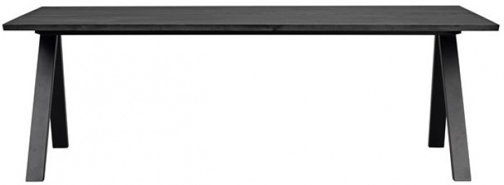 Tavolo da pranzo \'Carradale\' 220x100cm - Nero/Piedi a V nel gruppo Mobili / Tavoli / Tavolo da pranzo presso Reforma (120326)