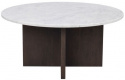 Tavolino \'Brooksville\' Rotondo 90cm - Bianco/Marrone