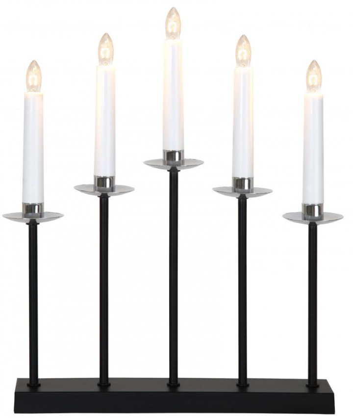 Candelabro dell\'Avvento \'Greta\' - Nero/Argento nel gruppo Illuminazione / Lampade / Illuminazione natalizia presso Reforma (138-27)