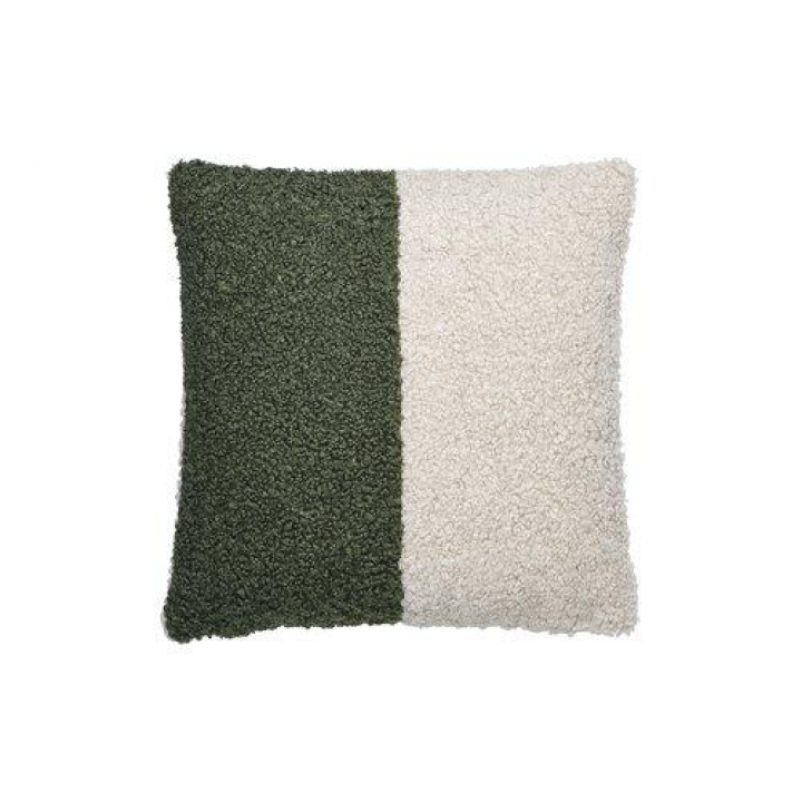 Fodera per cuscino \'Teddy\' 45x45 - Verde/Bianco nel gruppo CAMPAGNA / Arredamento / Tessuti presso Reforma (1588-47-177)