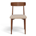 Sedia \'Ystad\' - Noce/Beige