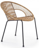Sedia da giardino \'Bari\' - Marrone/Nero