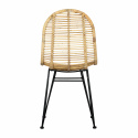 Sedia \'Striped rattan\' - Naturale/Nero