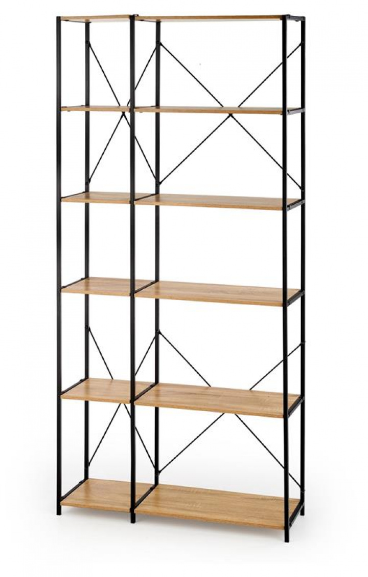 Libreria \'Matera\' - Rovere/Nero nel gruppo Mobili / Mensole & stoccaggio / Librerie presso Reforma (2010001179283)