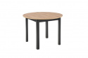 Tavolo da pranzo \'Bjurholm\' 102-142x102cm - Naturale/Nero