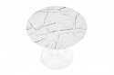Tavolo da pranzo \'Lorca\' Rotondo 80cm - Marmo/Bianco