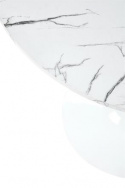 Tavolo da pranzo \'Lorca\' Rotondo 80cm - Marmo/Bianco