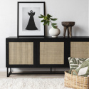 Sideboard \'Sailor\' - Nero/Naturale