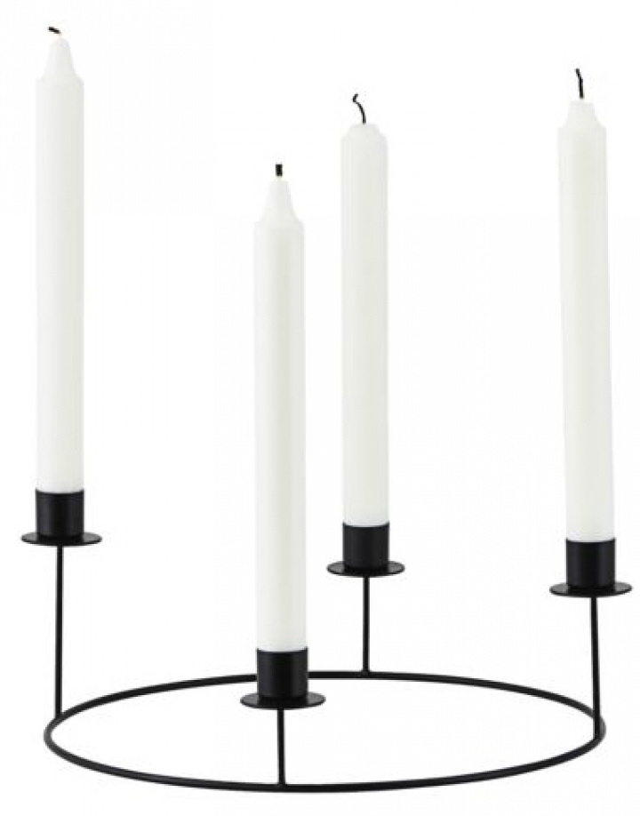 Candelabro \'Ring\' S - Nero nel gruppo Arredamento / Decorazione / Candelabri & Portacandele presso Reforma (205340860)