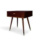 Comodino \'Prime\' - Noce/Ottone