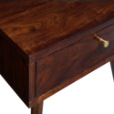 Comodino \'Prime\' - Noce/Ottone
