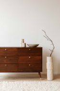 Cassettiera \'Prime\' 6 cassetti - Noce/Ottone