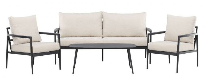 Set lounge \'Pozzallo\' - Nero nel gruppo Mobili / Mobili da esterno / Gruppi da esterno presso Reforma (2140-000)