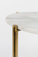 Tavolino \'Timpa\' - Marmo bianco/Ottone