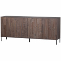 Sideboard \'New Gravure\' 200 cm - Marrone scuro/Nero