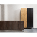Sideboard \'New Gravure\' 200 cm - Marrone scuro/Nero
