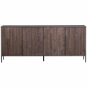 Sideboard \'New Gravure\' 200 cm - Marrone scuro/Nero