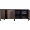 Sideboard \'New Gravure\' 200 cm - Marrone scuro/Nero