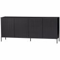 Sideboard \'New Gravure\' 200 cm - Nero/Nero