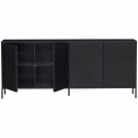 Sideboard \'New Gravure\' 200 cm - Nero/Nero