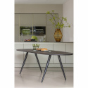 Tavolo da pranzo \'Tablo\' 220x90 cm ovale - Marrone scuro