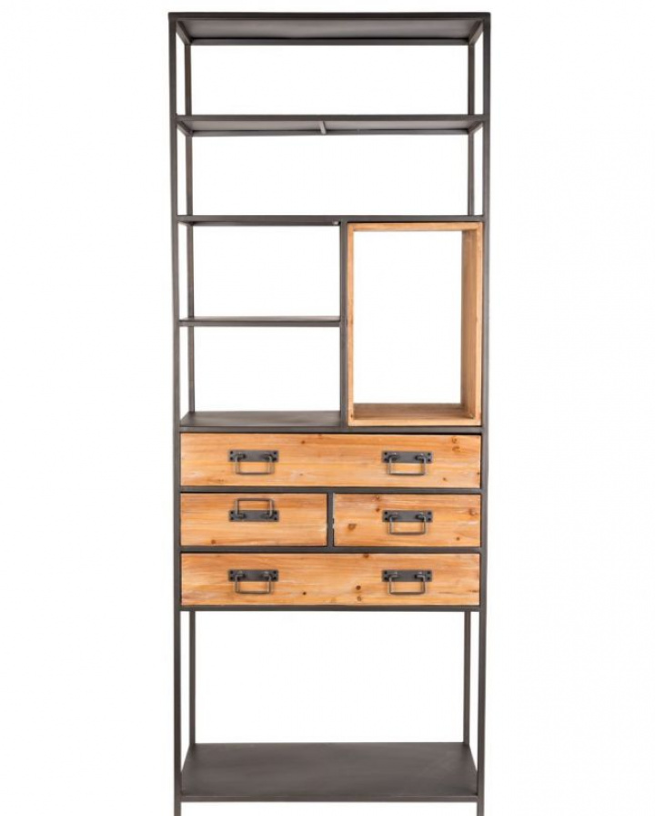 Mensola \'Samuel\' - Naturale/Nero nel gruppo Mobili / Mensole & stoccaggio / Librerie presso Reforma (4200014)