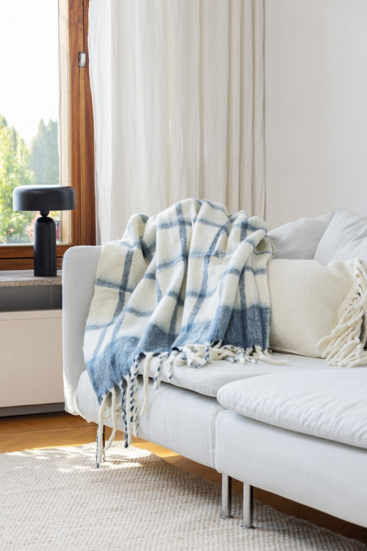Coperta \'Rachel\' 130x170cm - Blu nel gruppo Arredamento / Tessuti / Plaid e coperte presso Reforma (4224615675033)