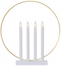 Candelabro dell\'Avvento \'Glory\' - Bianco/Oro