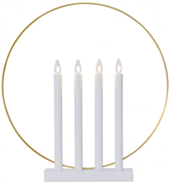 Candelabro dell\'Avvento \'Glory\' - Bianco/Oro nel gruppo Illuminazione / Lampade / Illuminazione natalizia presso Reforma (644-61)