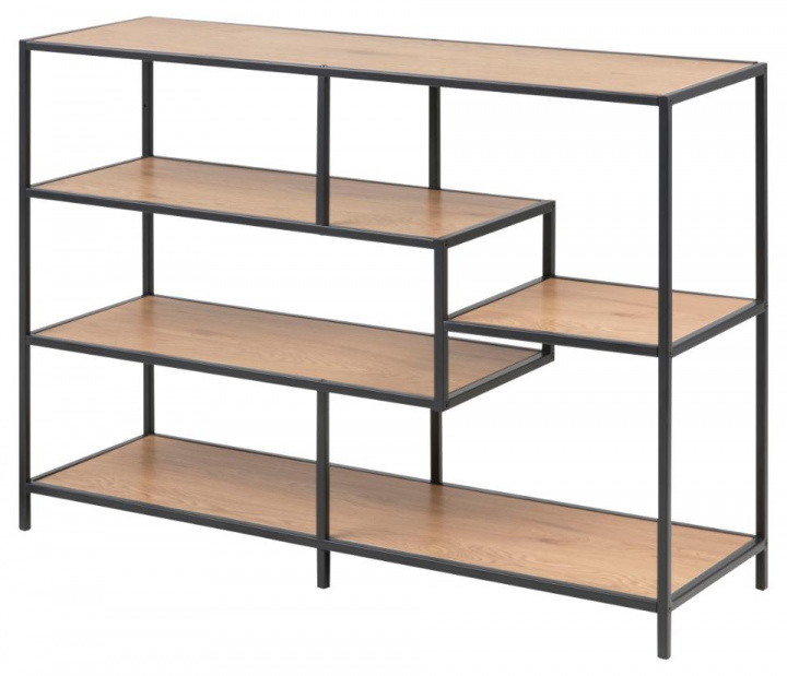 Libreria \'Seaford\' 114x78cm - Naturale/Nero nel gruppo Mobili / Mensole & stoccaggio / Librerie presso Reforma (74544)