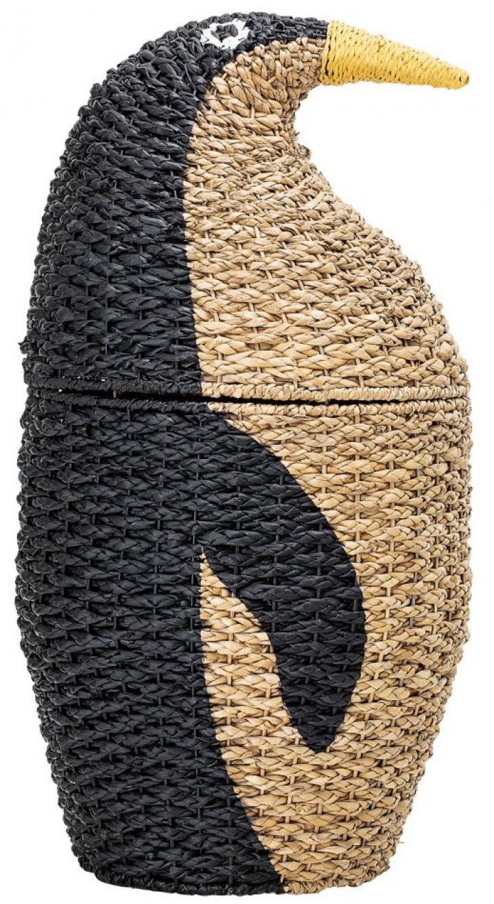 Cesto con coperchio \'Pingvin\' - Nero/Naturale nel gruppo Mobili / Mensole & stoccaggio / Scatole e Cestini presso Reforma (82043346)