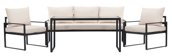 Set lounge \'Vico\' - Nero nel gruppo Mobili / Mobili da esterno / Gruppi da esterno presso Reforma (9784-000)