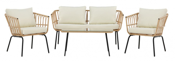 Set lounge \'Palamos\' - Naturale nel gruppo Mobili / Mobili da esterno / Gruppi da esterno presso Reforma (9795-000)