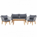 Set di divani \'Chania\' – grigio/naturale