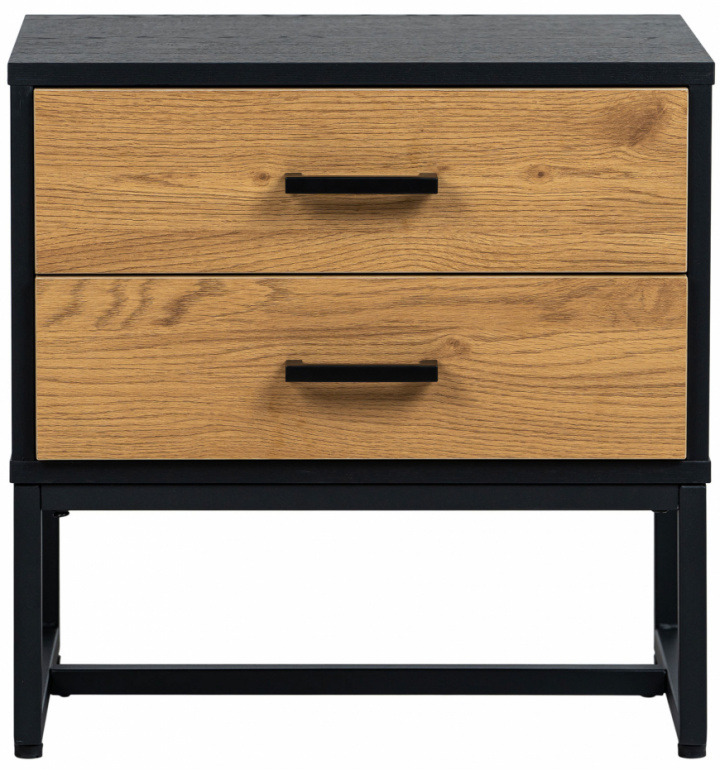 Comodino \'Amster\' - Rovere/Nero nel gruppo Mobili / Tavoli / Comodini presso Reforma (AMSTERS01)