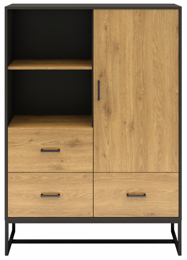 Armadio \'Amster\' - Rovere/Nero nel gruppo Mobili / Mensole & stoccaggio / Armadi e credenze presso Reforma (AMSTERSB01)