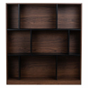 Libreria \'Colin\' 118x129 - Noce/Nero