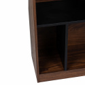 Libreria \'Colin\' 118x129 - Noce/Nero