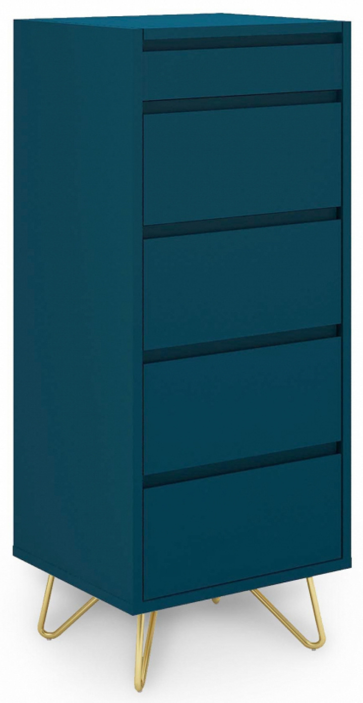 Cassettiera \'Elle\' 45x110 - Turchese/Ottone nel gruppo Mobili / Mensole & stoccaggio / Comò presso Reforma (ELLECD01-green)