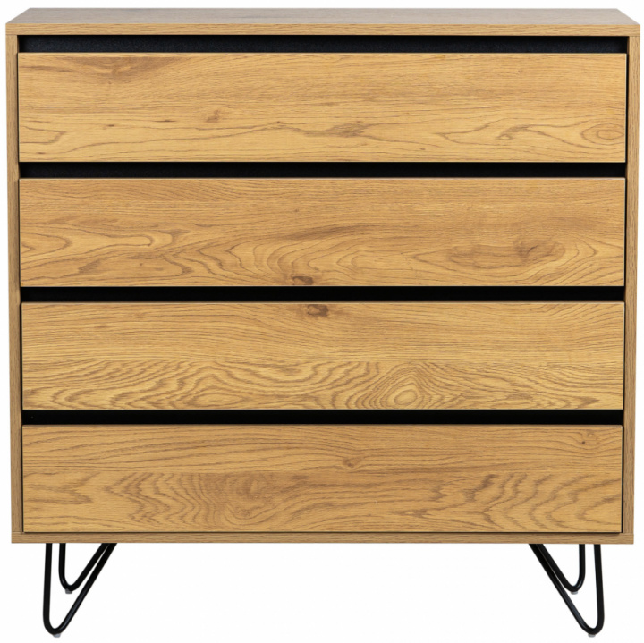 Cassettiera \'Elle\' 90x90 - Rovere/Nero nel gruppo Mobili / Mensole & stoccaggio / Comò presso Reforma (ELLECD02-wood)