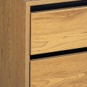 Cassettiera \'Elle\' 90x90 - Rovere/Nero