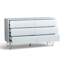 Cassettiera \'Elle\' 120x70 - Bianco/Ottone