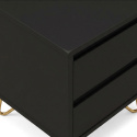 Comodino \'Elle\' - Nero/Ottone