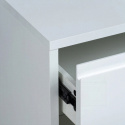 Comodino \'Elle\' - Bianco/Ottone