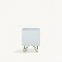 Comodino \'Elle\' - Bianco/Ottone