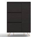 Scarpiera \'Elle\' - Nero/Ottone