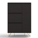 Scarpiera \'Elle\' - Nero/Ottone