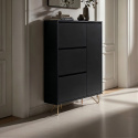 Scarpiera \'Elle\' - Nero/Ottone